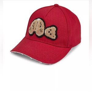 Palm Angels Bear Cotton Red Cap